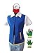 Kids Adult Ash Ketchum Cosplay Costume Jacket Gloves Hat Set Trainer Halloween Hoodie(Jacket+Gloves+Hat)