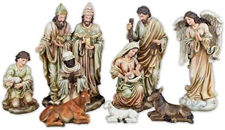 Catholic 限定品 Gifts 聖家族 クリスマス 装飾 ライトカラー キリスト降誕シーン 11点セット 12インチ