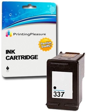 Printing Pleasure BLACK Remanufactured Printer Ink Cartridge for DeskJet D4160 5940 6980 Officejet 6300 6310 6313 6315 Photosmart 2500 2570 2573 C4110 C4180 8050 | Replacement for 337 (C9364EE)