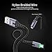 Essager USB Type C Cable Fast Charging with LED Light(3A 2 Pack/6.6FT),i-Dawn Premium Nylon Braided USB C Cord Compatible Samsung Galaxy Note 9,8,S10,S9,S8,Google Pixel 2/3XL -Grey