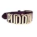 Coolcoco Adjustable High Neck Purple Leather Belt Gold Puddin Choker Necklace Collar for Women Girls Kids cosplay
