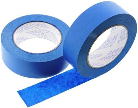 2 Rolls Premium 1.5" in x 60 yd USA PRO Grade Professional Blue Painters Tape Masking Trim Edge Quick Clean Release Easy Removal NO RESIDUE (36MM x 55M 1.42 inch)