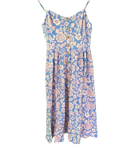 Mavi Women's Button Up Dress, Blue, M