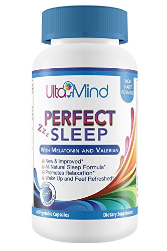 Perfect Sleep Natural Sleep Aid Pills - Fast Relaxation - Stay Asleep - Wake Up Refreshed - Safe Non-Habit Forming Formula w/Melatonin & Valerian Root - 100% Money Back Guarantee