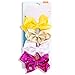 JOJO'S COUTURE BOWS | 3 Pk / 12 Bow Sparkly Sequin & Shimmer Set | 5 Inches | Clips, Barrettes, Hair Accessories for Girls | Best Gift for Toddlers, Kids & Teens | Stocking Stuffers & Party Favors