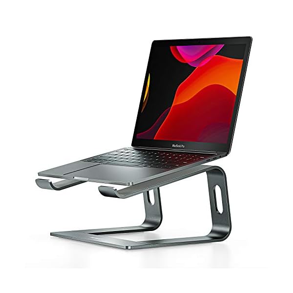 NULAXY-Laptop-StandAluminum-Removable-Laptop-Holder-Ventilated-Notebook-Stand-Compatible-for-MacBook-ProAir-10-156-Notebook-and-Samsung-TabletHUAWEI-MateBook-Grey NULAXY Laptop Stand for Desk, Aluminum Laptop Riser, Ventilated Computer Stand Compatible with MacBook Pro/Air, Dell XPS…