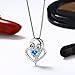 Cuoka Sterling Silver Heart Owl Pendant Necklace - Love Jewelry Gifts for Women Owl Lovers