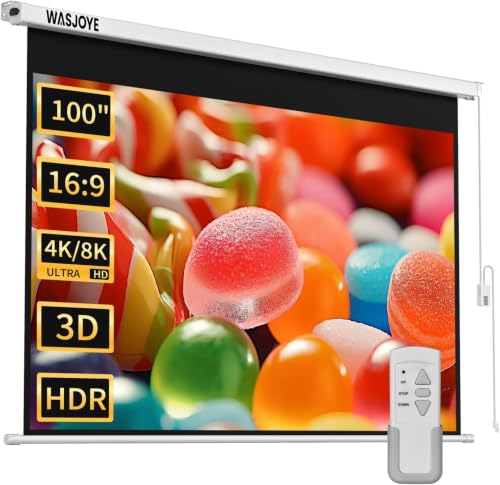 WASJOYE Motorized Projector Screen