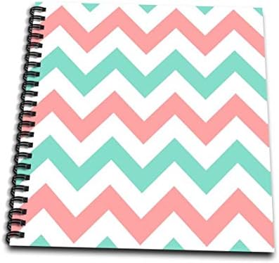 أنماط Inspirationzstore من اللونين الزهري لون مرجاني اللون الوردي و تركواز Chevron Zig Zag النمط باللون الأزرق المخضر خطوط متموجة كتاب رسم 12 By 12 Inch Amazon Ae