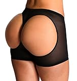 SAYFUT Black Butt Lifter Panty Underwear Tight Shaper Tummy Control Boy Shorts,Medium