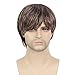STfantasy Mens Wig Blonde Ombre Brown Male Guy Short Layered Cosplay Party Hair Toupee 12 Inches