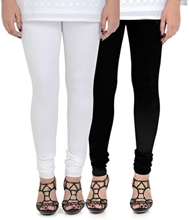 Vami Womens Cotton Multicolor Pack of 2 Churidar Leggings