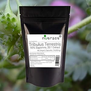 Nutrics-14000mg-Tribulus-Terrestris-Extract-95-Saponins-180-Capsules-2-Month-Supply-Made-in-The-UK-by-Nutrics-Laboratories-Suitable-for-Vegan-Vegetarian-Halal-Kosher Nutrics® 14,000mg Tribulus Terrestris Extract 95% Saponins | 180 Capsules (2 Month Supply) | Made in The UK by Nutrics Laboratories | Suitable for Vegan Vegetarian Halal Kosher