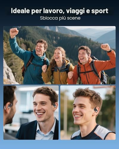 AI Simultaneous Translation Headphones, Translation Earphones for Business Travel | Bluetooth 5.4 Instant Translator Earphones with 144 Languages, Translation Earphones with 4 Modes