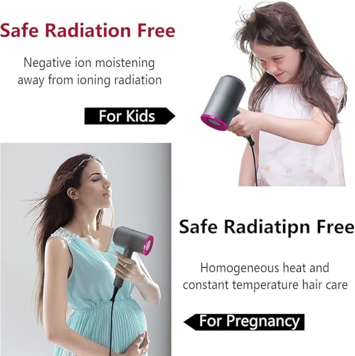 Jooayou Professional Hair Dryer 2000W Fast Dry Negative Ions Hair Blow Temperature Hairdryer with Diffuser Hairdryer with 2 Speeds, 3 Heating and Cool Button