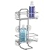 mDesign Bath Suction Shower Caddy Shelves, Storage for Shampoo, Conditioner, Soap - Satin