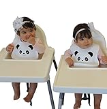 Mr&Mrs Tiny Silicone Bibs for Babies and Toddlers with Gift Bag - Waterproof Baby Bibs for Boys and Girls - Easy to Clean Silicone Bib with Food Catcher Pocket - Perfect Baby Shower Gift - Set of 2