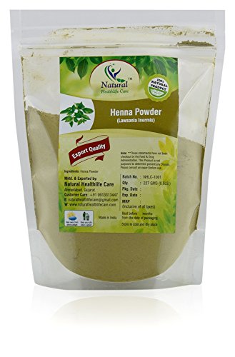 100%Natural Henna powder (Lawsonia Inermis) For Natural Hair Color and Conditioning (227g/(1/2 Lb)/8 Ounces) by Natural Healthlife Care