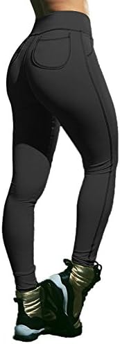 Women's Stretchy Skinny High-Waist Running Leggings Pocket Yoga Pants