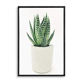 Framed Canvas Wall Art Green Plants Canvas Prints Home Artwork Decoration for Living Room,Bedroom - 16x24 inches