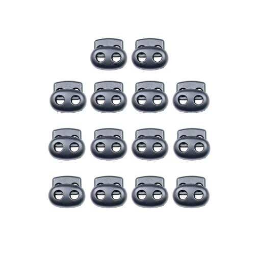 Baitoo Toggles for Drawstrings,Double and Single Hole Spring Cord Locks Toggles Cord Plastic Ends Stopper for Paracord Rope
