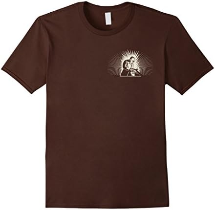 Mens Welder Vintage Casual Proud Mig Tig Arc Welding T-shirt Medium Brown