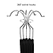SONGMICS Hangers, 12-Pack Velvet Pants Hangers with Clips,No-Slip Strong Enough and Space Saving with Metal Clips Grooves Hook for Coat Pants Jacket, Black UCRF12B
