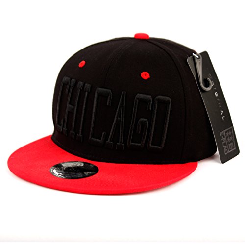 CHICAGO SNAPBACK CAP (BLACK/RED)