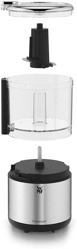 KITCHENminis Hachoir électrique, Mixeur, 0.3 L, 65 W, Inox Cromargan, 2 lames inox, Bol Tritan sans BPA 0416580011