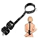 t0uvtrukCs Fetish Bed Restraint Kit for Couples Sex,Adjustable Adults BDSM Toys Sets with Handcuffs Ankle Cuff Bondage Collection Faux Leather Neck Collar Back Handcuffs Upper Body Straps Redthumb 2