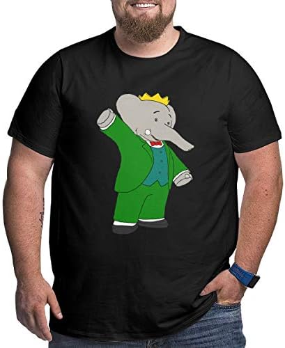 PRIDE2 Babar The Elephant Big Size Men's Casual Short Sleeve Graphic Tee Shirts