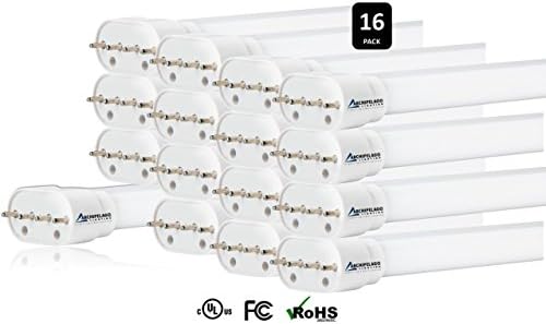16-Pack ARCHIPELAGO PLL BIAX LED, 2ft, 15W (40W equivalent), 4100K (Bright White), Easy Installation - Plug &amp; Play Ballast Compatible, Frosted Glass Lens, Works With Electronic Ballasts, UL Listed