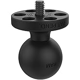 Ram Mount 1-Inch Diameter Ball with 1/4-Inch-20 Stud for Cameras, Video and Camcorders (Black)