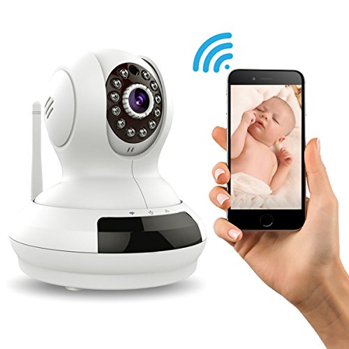 Spy Tec WiFi Wireless Surveillance Camera IP Camera Nanny Cam with Pan Tilt Zoom Motion Detect Two Way Audio Night Vision Remote Control 2.4G WiFi for Baby Monitor and Wireless Security Camera