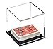 Acrylic Display Case – Versatile Small Rectangle Clear Acrylic Boxes for Display with Black Base – Display Case for Collectibles, Action Figures, Models – 4