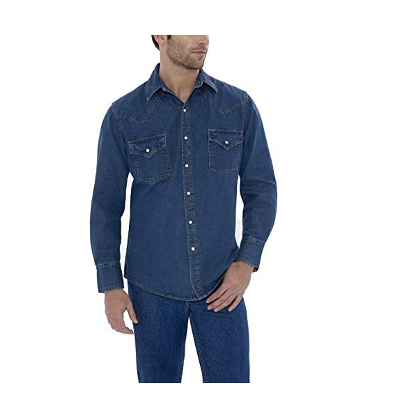 ELY CATTLEMAN Men's Long Sleeve Denim 