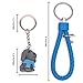 AVEC JOIE Dog Keychain for Women Couple key Chain charms with Leather Key Ring Strap 3D Animal Pendant Car Circle Key Rings Pack of 2
