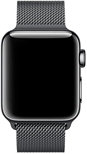 Fening Apple Watch Band 38mm, Milanese Loop Stainless Steel Mesh iWatch Band with Magnetic Lock for Apple Watch Series 3 Series 2 Series 1 Edition - Black