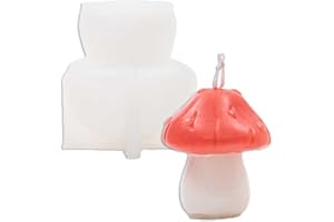 Tone Fun Domed Mushroom Shape Candle Silicone Molds for Making Candle, Resin, Aromatherapy Candles, Handmade Wax Soap, Home Decor, Craft