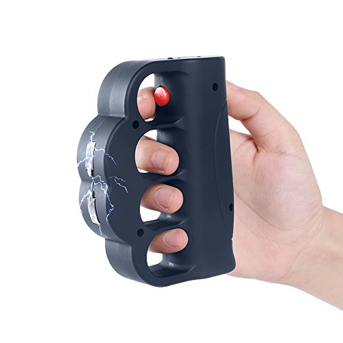 180,000,000 Security Sting Ring Stun Gun for Self Defense - Rechargeable with LED Flashlight (Navy Blue)