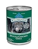 Blue Buffalo Wilderness Grain Free Canned Dog Food, Duck and Chicken Grill (Pack of 12 12.5-Ounce Cans)