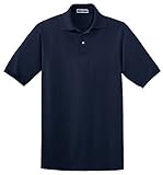Jerzees 50/50 Men's 5.6 oz. Jersey Polo with Spotshield (J Navy, Large)