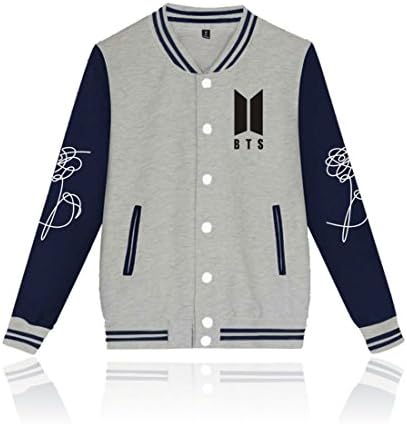 GGHXRTYRE BTS Baseball Uniform Jacket Coat Sweater Suga V Jin JIMIN J-Hope Rap-Monster Jung Kook Love Yourself
