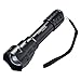 Forrader S20 CREE XM L2 U3 Adjustable Focus Zoomable Portable LED Flashlight 5 Mode White Light, Black (Flashlight Only)