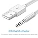 Charging Cable for iPod Shuffle, TITACUTE iPod Shuffle Cable 2 Pack 3.5mm Audio Jack to USB Charger Data Sync Charging Cable for Apple iPod Shuffle 3rd/ 4th/ 5th/ 6th/ 7th Gen (White)
