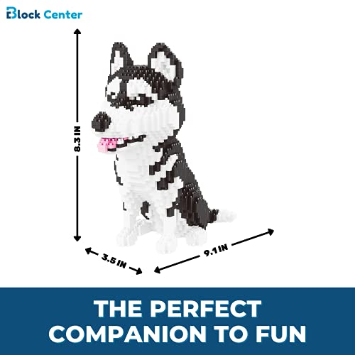 BLOCK CENTER Husky 1900 pcs Mini Blocks Dog Building Set Your Very
