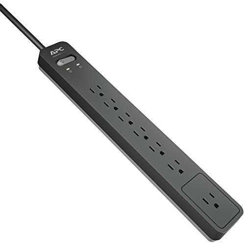 APC Surge Protector Power Strip, PE76, 1440 Joule, Flat Plug, 7 Outlet