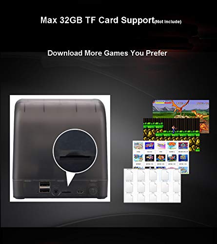 Julyfox Mini Arcade Games Machine Portable, Handheld Retro Game Consoles 3000 Classic Arcade Video Games W/Joystick 4.3 inch TV Support Contra Street Fighter Donkey Kong Galaga for Kids 80s 90s Black