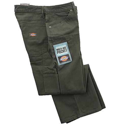 Dickies Women's Carpenter Straright Leg Work Wear Pants FP120 (Rinsed Moss Green, 18P)