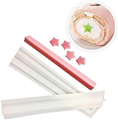 Kitchen Bakeware Long Soap Silicone Molds Tube Mold Silicone Pipe Mold Star Flower Heart Moon Molds For Handmade Soap Cake Tools (Light Yellow)